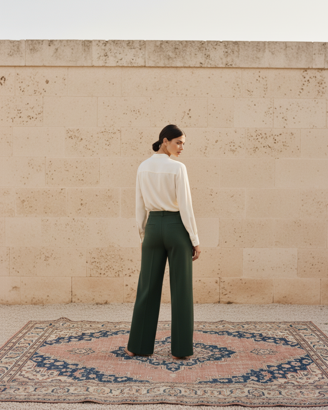 Chloris Pants - Dark Olive Green