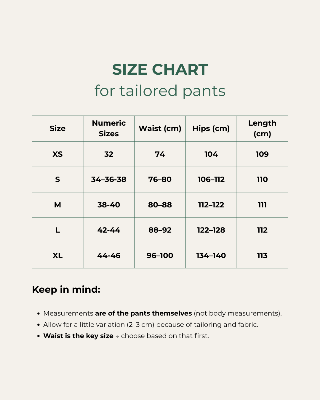 Chloris Pants - Dark Olive Green