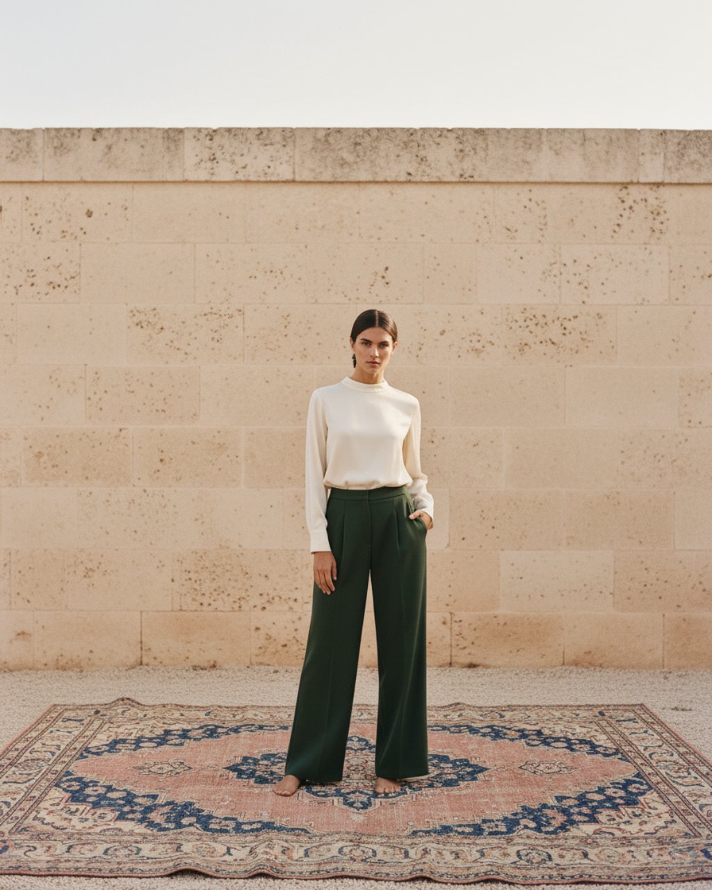 Chloris Pants - Dark Olive Green