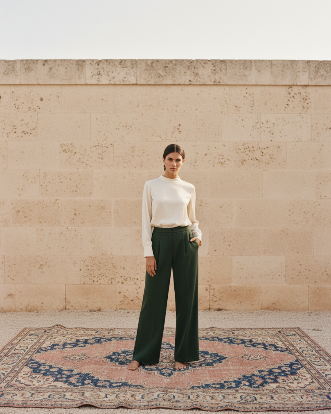 Chloris Pants - Dark Olive Green