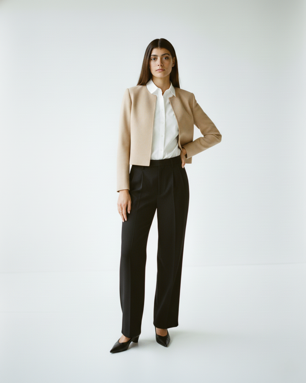 Basic Cropped Formal Jacket