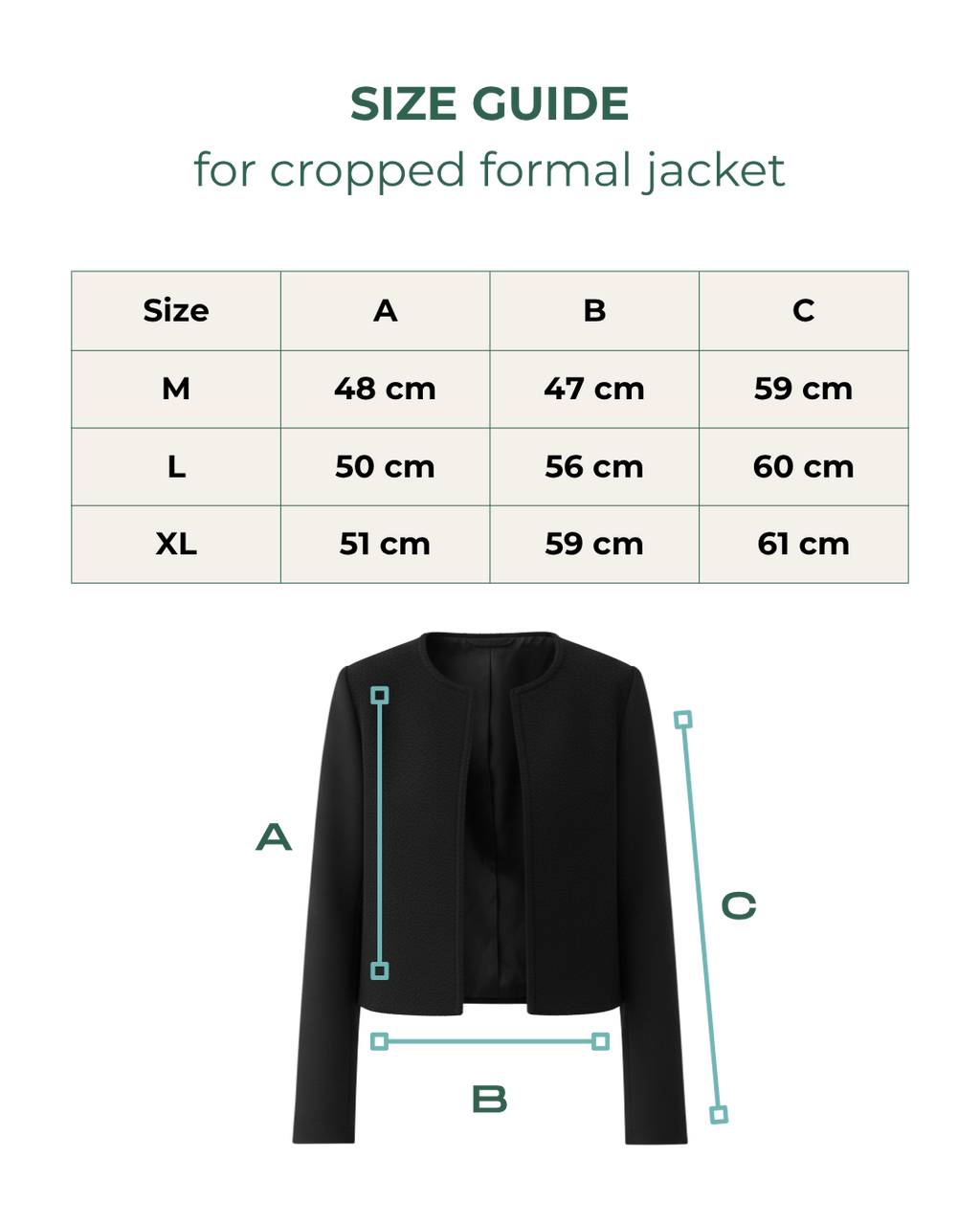 Basic Cropped Formal Jacket