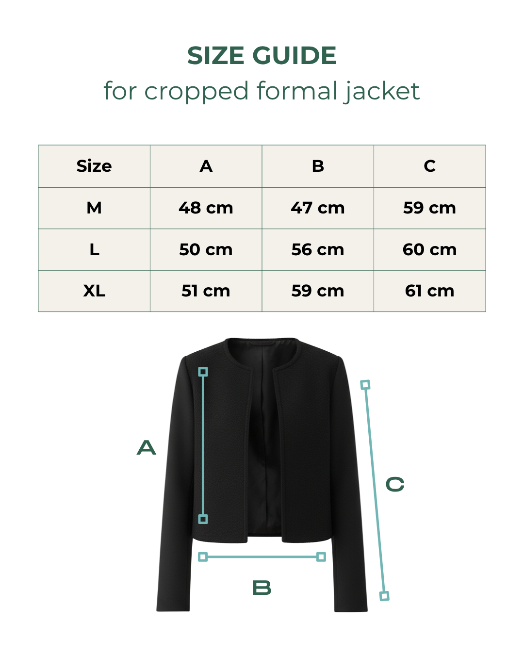 Basic Cropped Formal Jacket